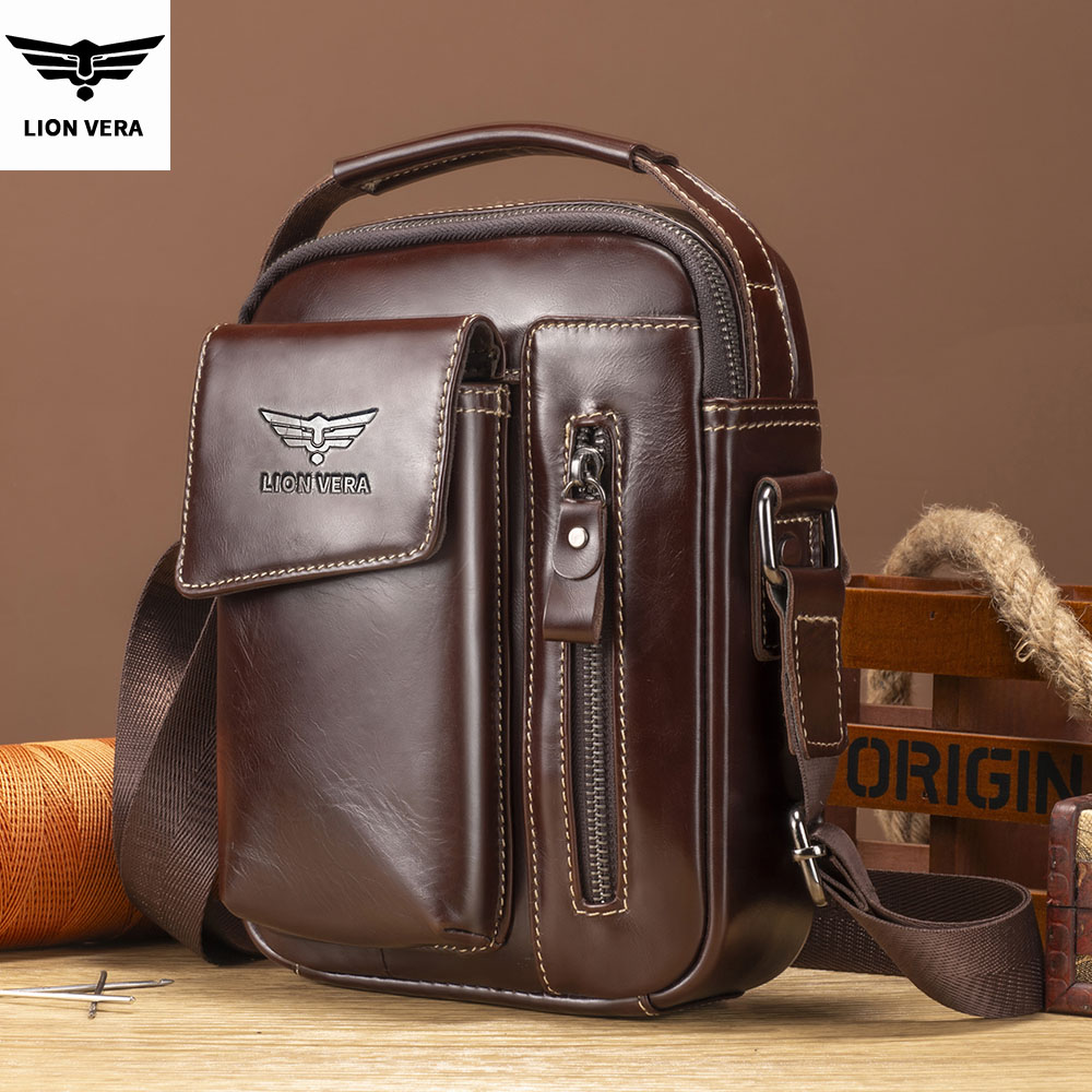 Tablet Shoulder Bag - Borsa a Tracolla in Vera Pelle