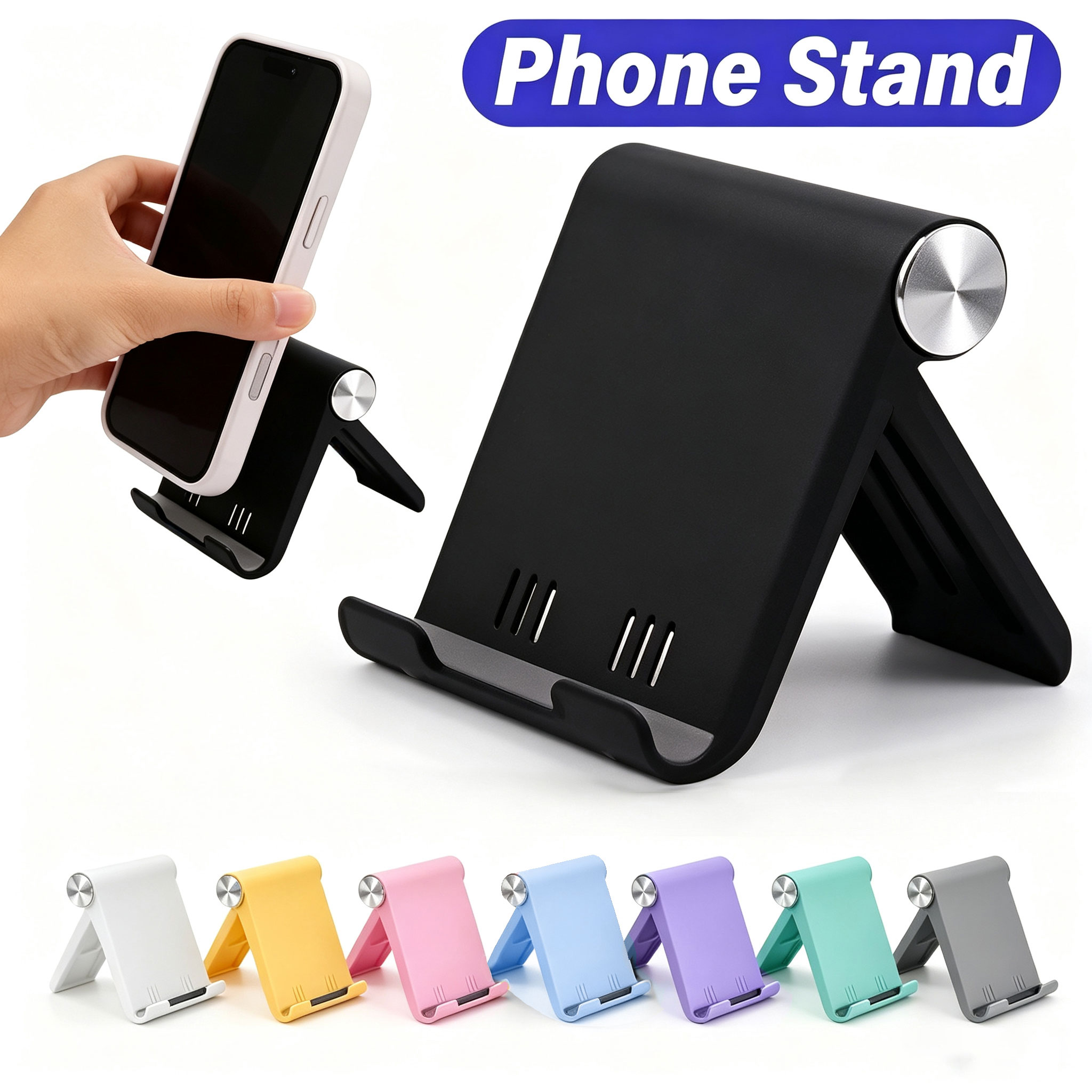 Tablet Stand Adjustable - 2 supporti pieghevoli per telefono, 8